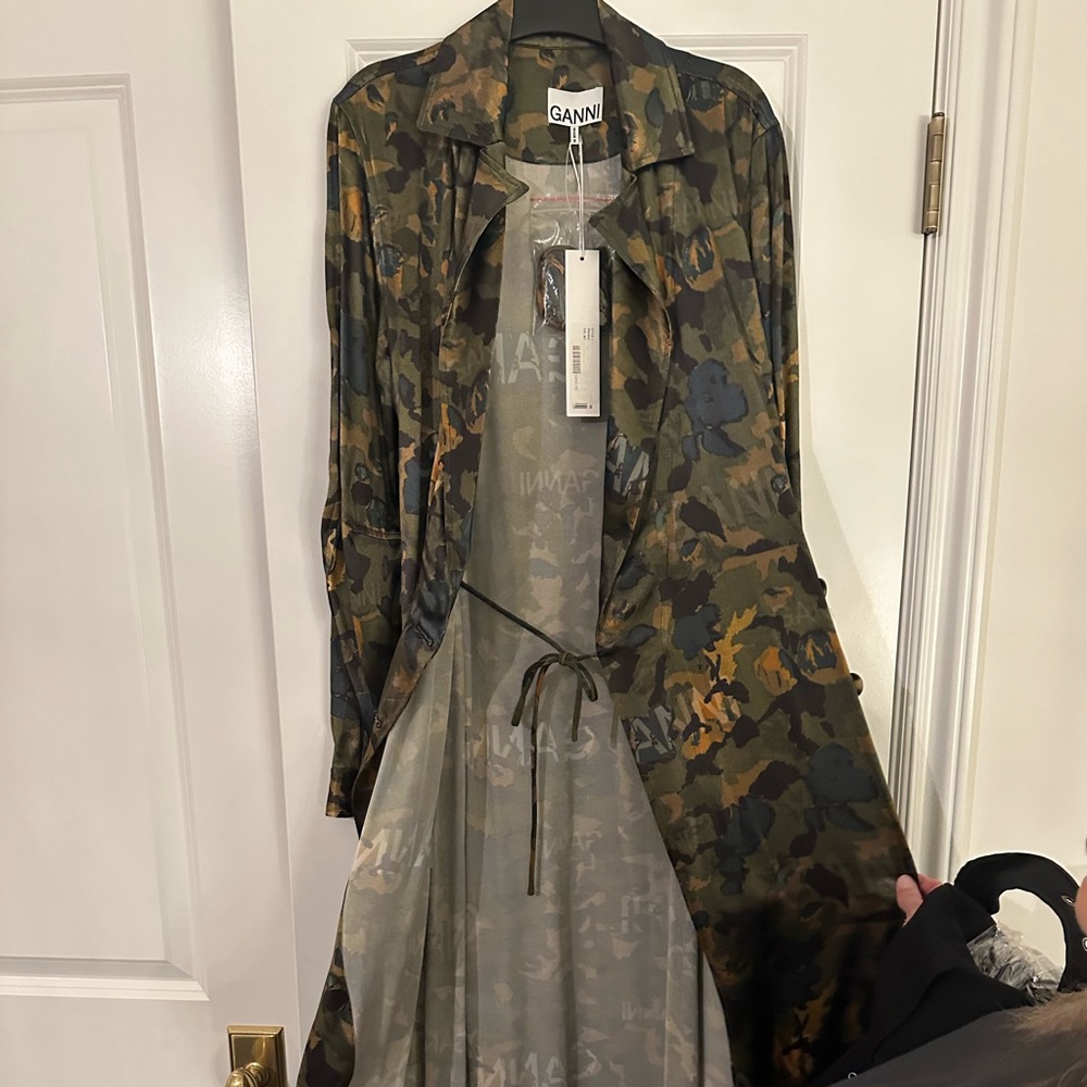 Ganni multicolored coat dress size Eur38